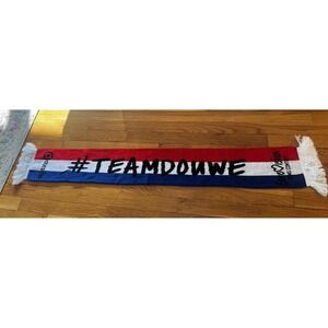 Avrotros Eurovision Song Contest Scarf Jacquard Woven Knit Fringe Red White Blue